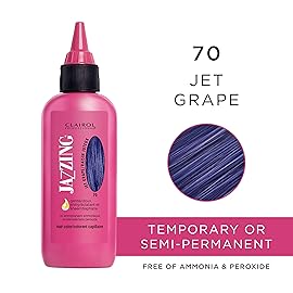 Clairol Professional Jazzing Semi-Permanent Hair Color, No.70 Jet Grape, 3 oz.