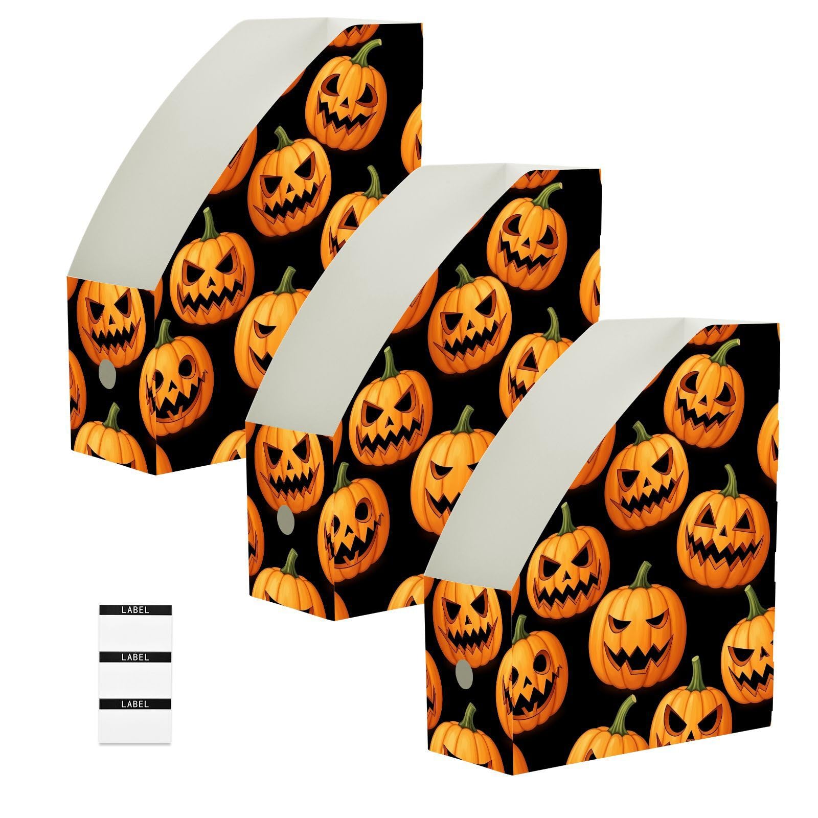 Dekoracyjny Halloween dynia pomarańczowy pionowy organizer na dokumenty