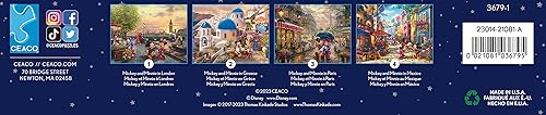 Miniatura 10 de Ceaco - Paquete múltiple 4 en 1 - Thomas Kinkade - Disney - Mickey y Minnie - (4) rompecabezas de 500 piezas