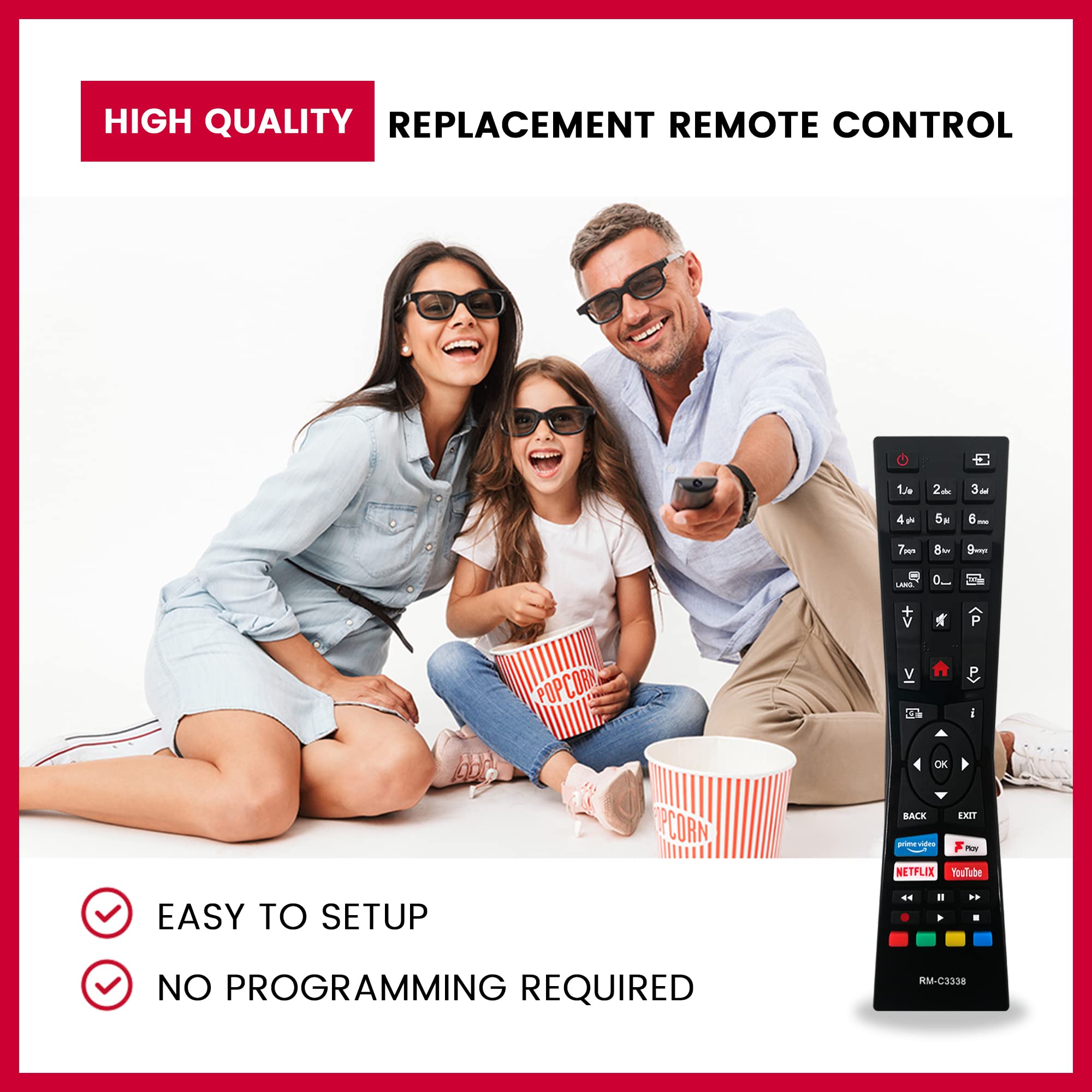 Original RM-C3338 RMC3338 Fernbedienung Für JVC Smart 4K UHD TV