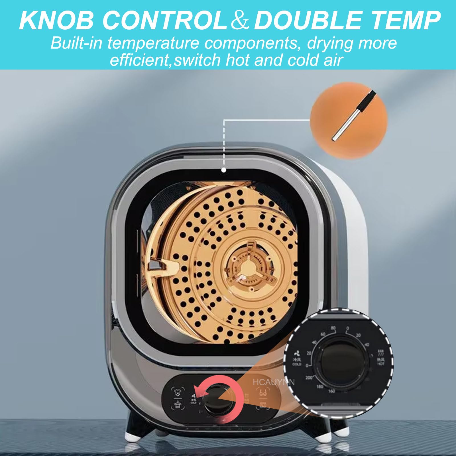 Asciugatrice Compatta Automatica per Bucato, capacità 0,8 kg, Asciugatrice Ventilata per Bucato, Timer: Asciugatura Ad Aria Fredda 0-80 Min/Asciugatura Ad Aria Calda 0-200 Min,Pink