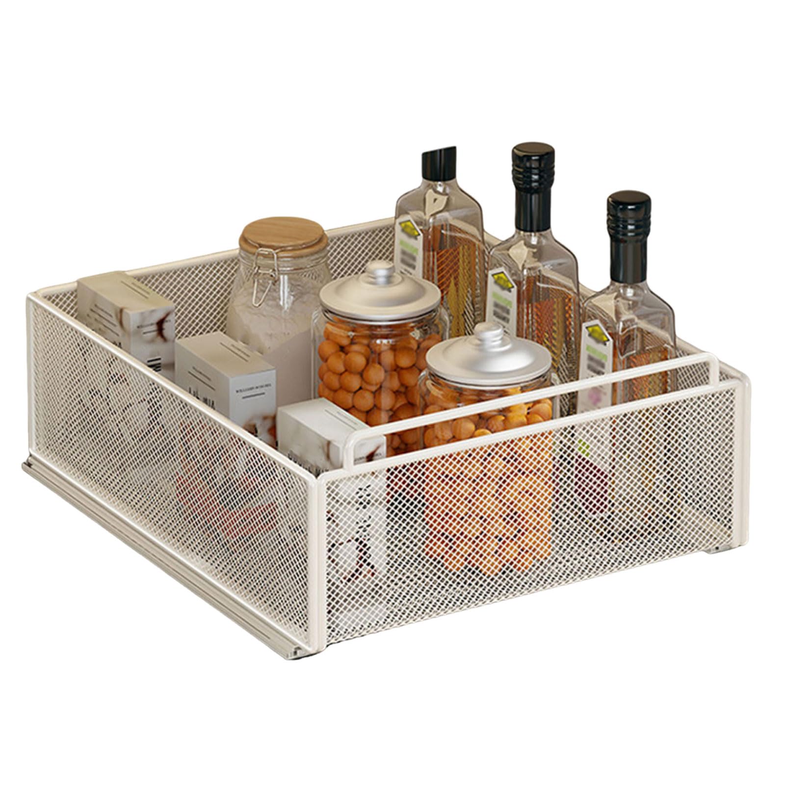 Organizador para armarios de cocina extraíble y deslizante con asa frontal