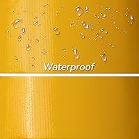 Vista 3 de Cinta adhesiva amarilla: 2 pulgadas x 10 yardas, impermeable y para todo tipo de clima, sin residuos, resistente a los rayos UV, resistente