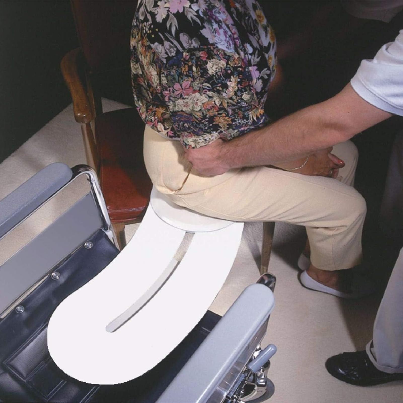 Mobilità Aid Transfer Assist Skateboard Wheelchair Transfer Board per Anziani, Dispositivo di Scorrimento Paziente con Maniglie per Letto, Sedia A Rotelle, Auto,Bianca