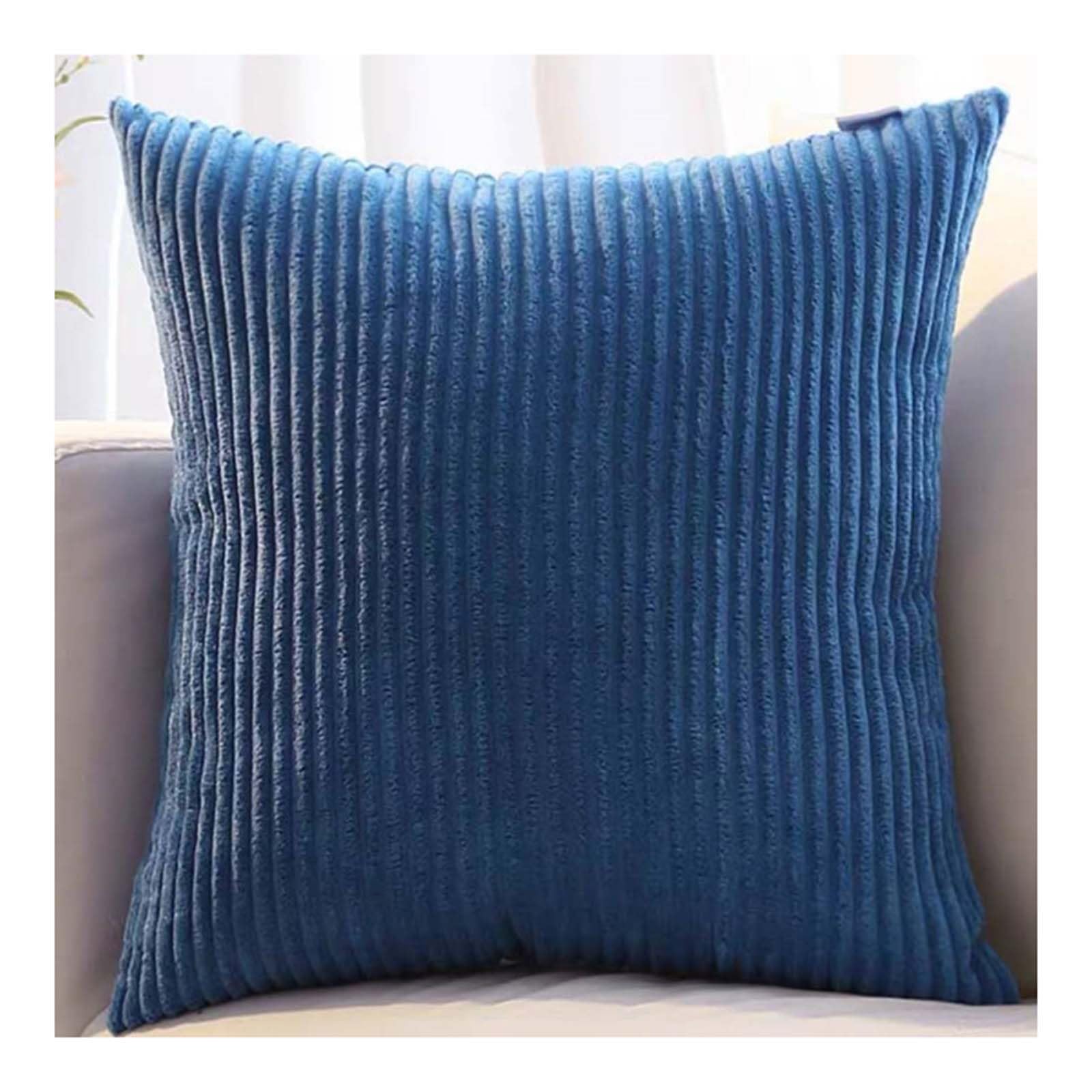 Set of 2 Sofa Pillow Cover corduroy 80x80 Cushion Cases 45x45 60x60 75x75 Decorative Square Throw Pillow Cases with Zipper for Couch Sofa Bed Pillowcase Protectors covers(Color 23,75x75cm/30x30in(2PC)