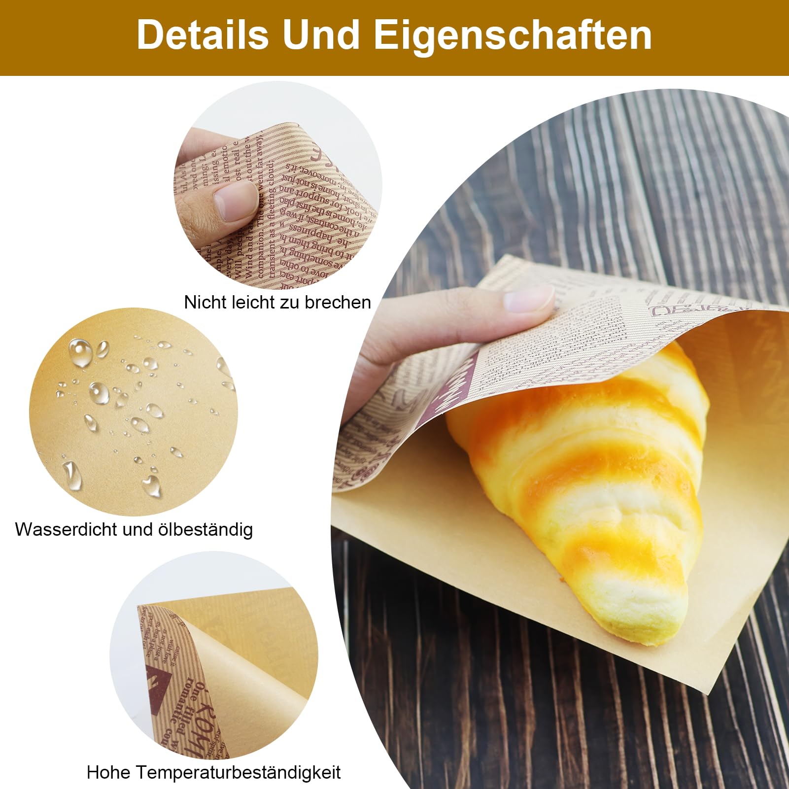 Lot De 170 Feuilles De Papier Pour Hamburger, Feuilles De Papier Deli