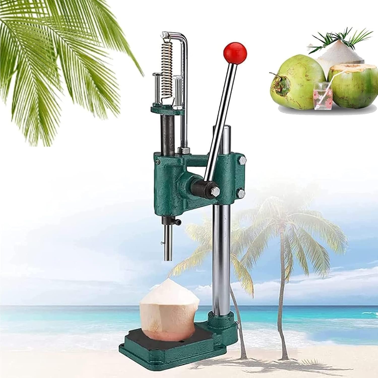 Commercial Coconut Opener Tool,Manual Coconut Hole Opening Machine,Stainless Steel Coconut Opener,Coconut Opener Tool