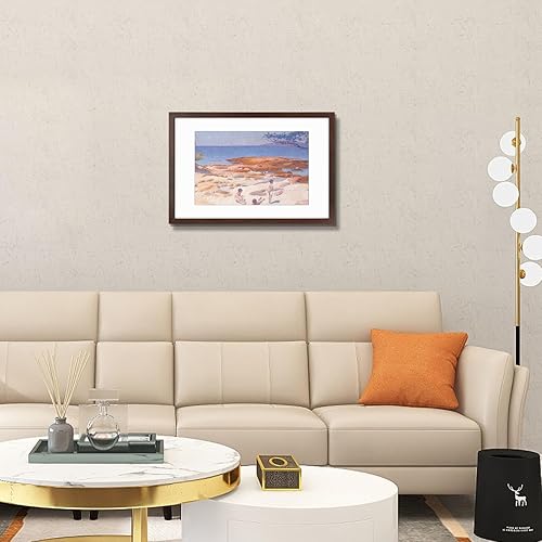 Vista 393 de Frametory, Portarretratos negro de 16 x 20 pulgadas, para fotos de 11 x 14 pulgadas con paspartú, molduras anchas (16 x 20 pulgadas, negro)