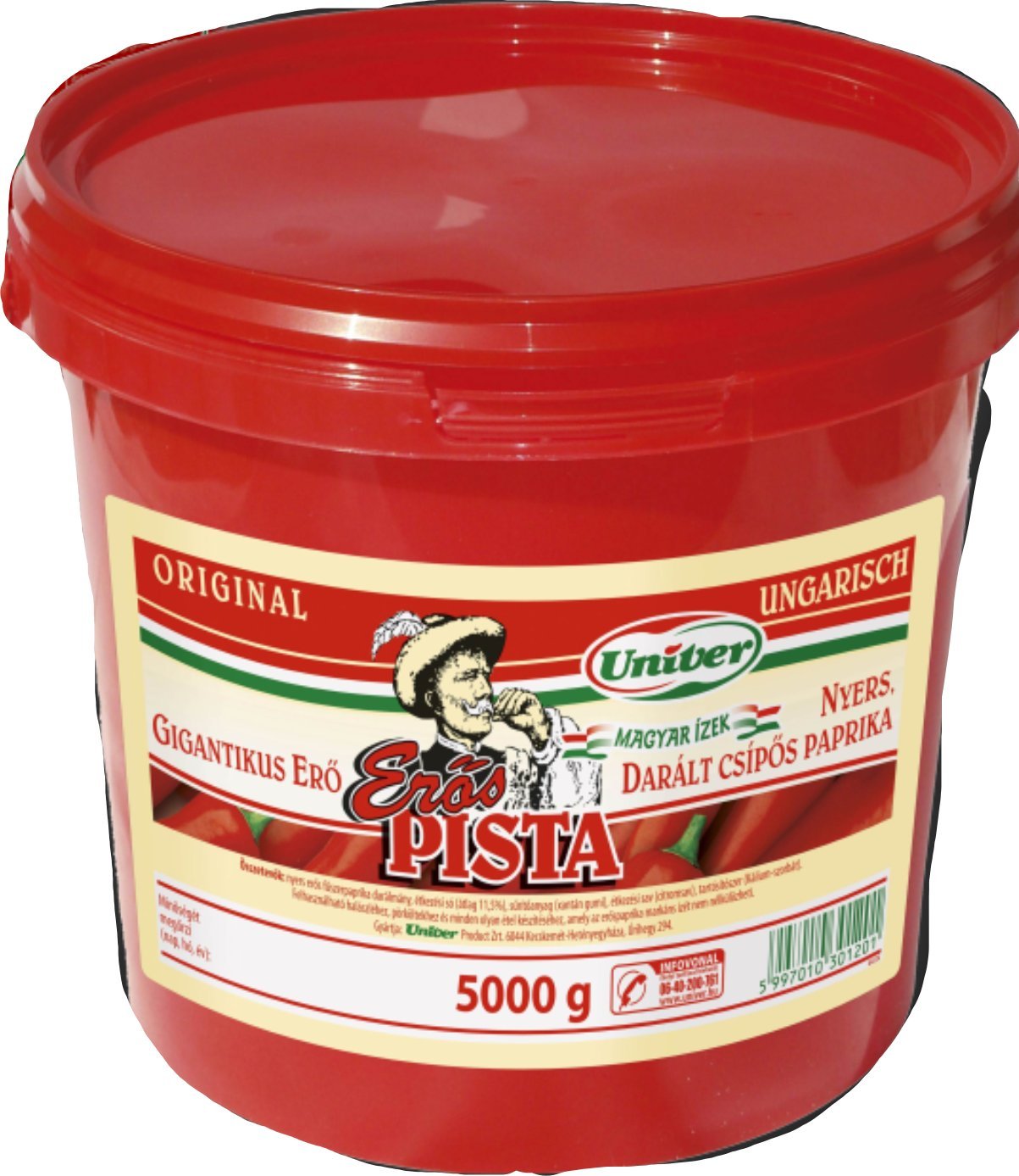 UNIVER | Erös Pista 5 kg - scharfe Paprikapaste für die Gastronomie/Grosshandel