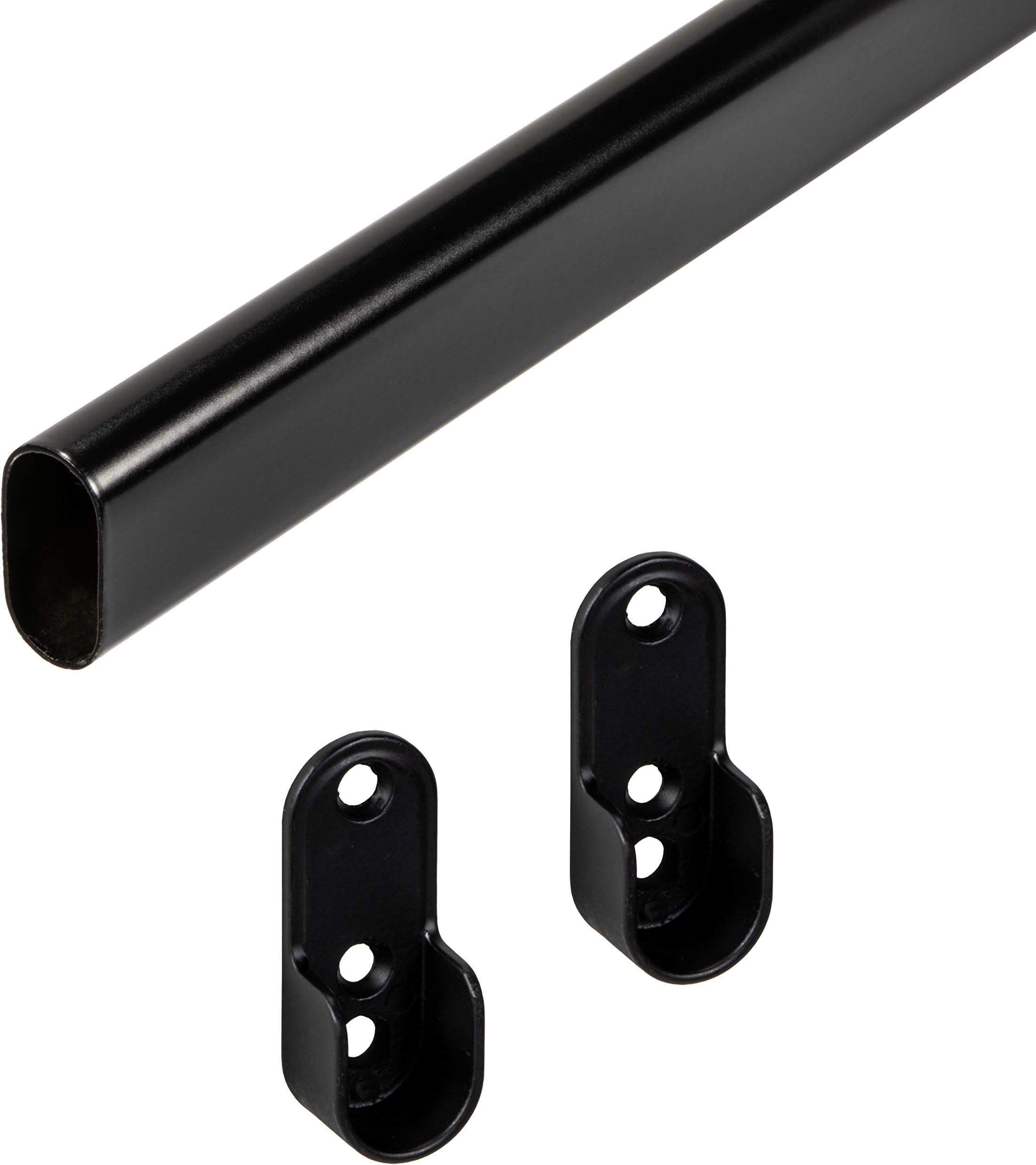 Asta Appendiabiti In Alluminio Rettangolare - Lunghezza Regolabile 30-180 Cm, Carico Fino A 200 Kg, Per Armadi E Lavanderie