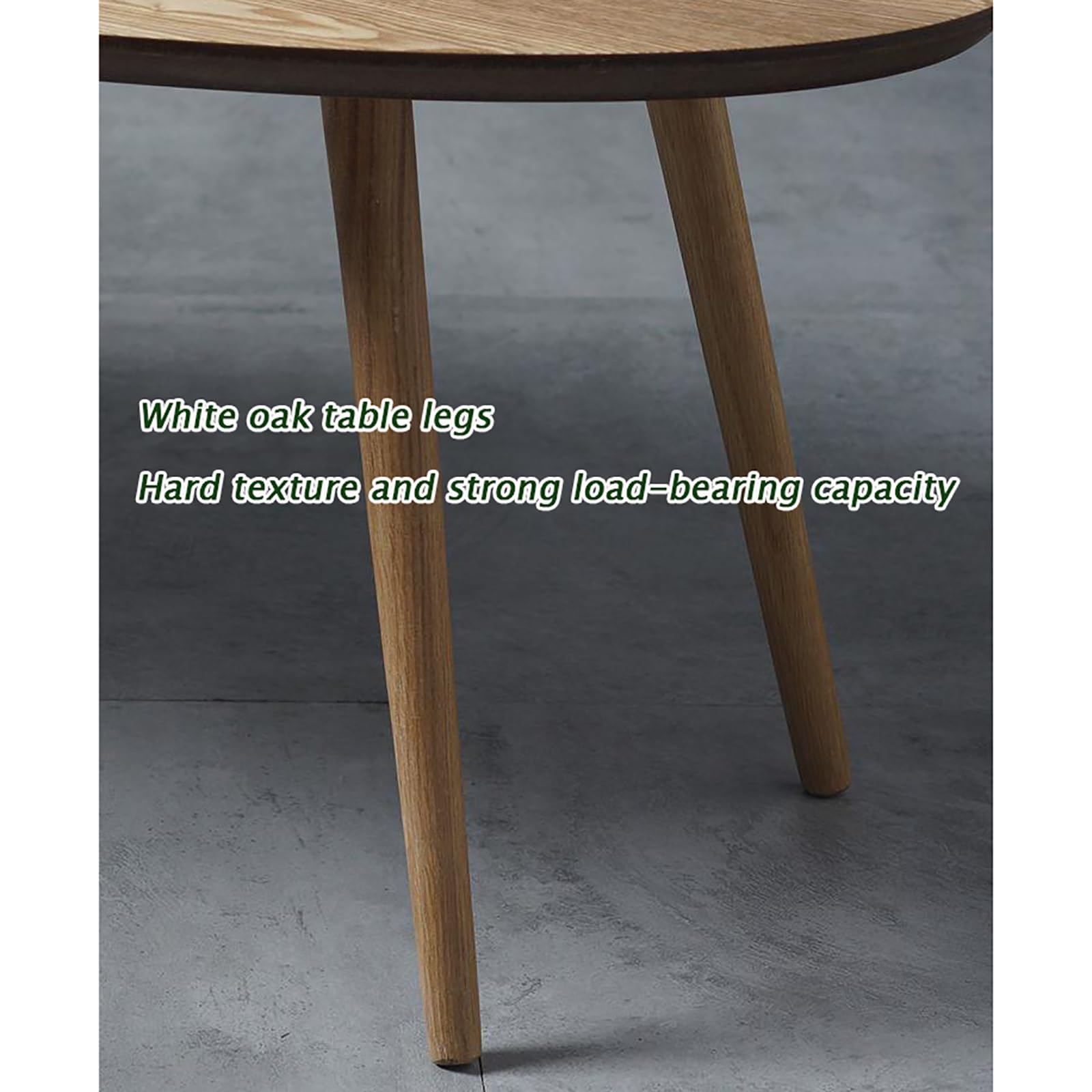 Nowoczesny owalny stolik kawowy z połowy wieku z rustykalnym wzorem wiejskiego stołu MDF i nogami z litego drewna idealny do salonu, sypialni i biura 45 cm wysokość 120 cm x 60 cm wymiary