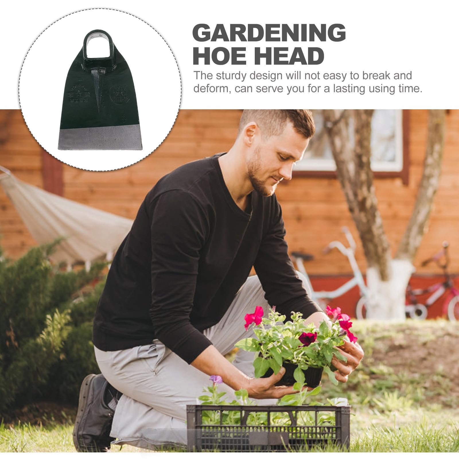 Homoyoyo Azada de Jardín de Acero Inoxidable Resistente a Deformaciones, Herramienta Multifuncional para Jardinería y Viveros, Adecuado para Amantes Jardinería Varios estilos