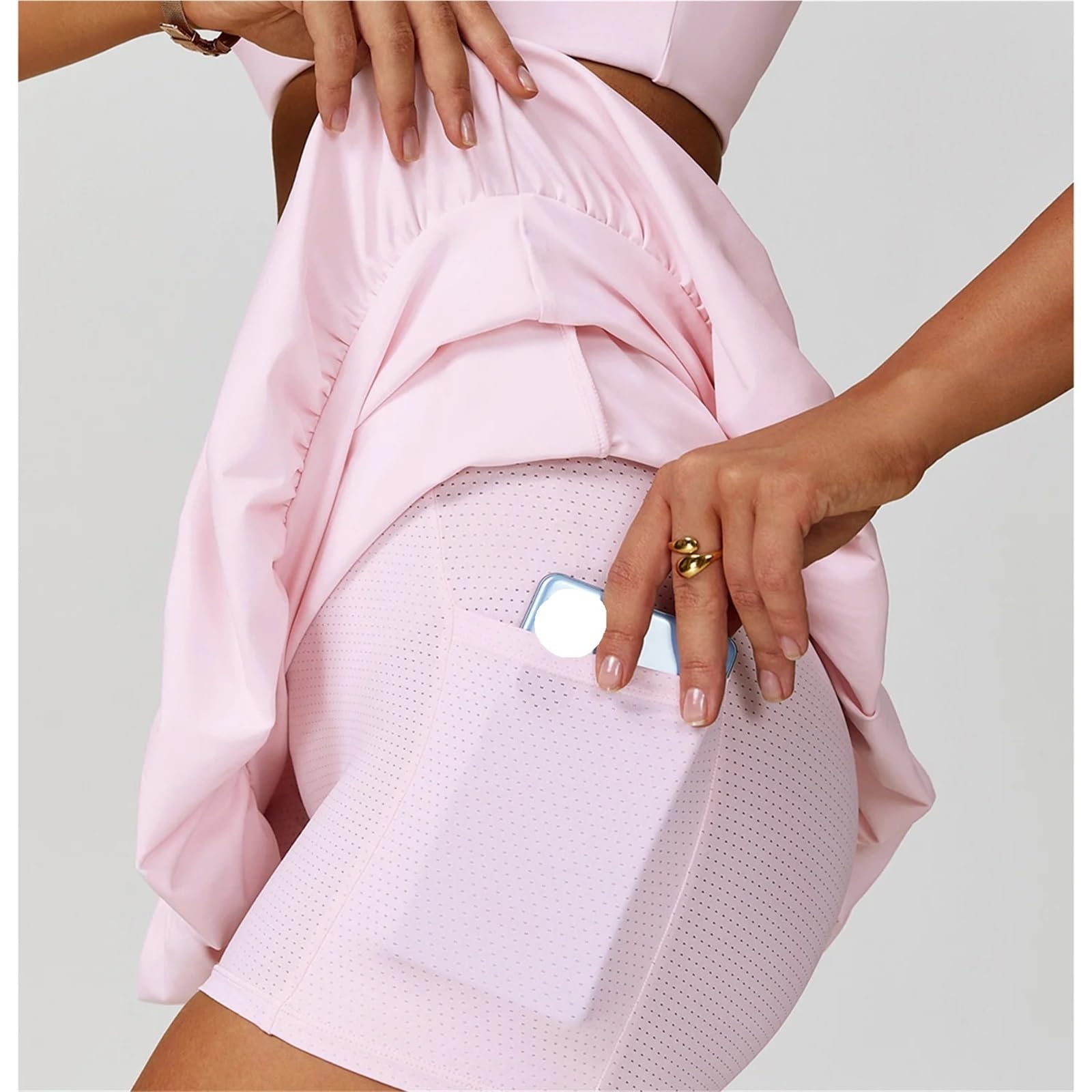 Faldas de Tenis antivuelco, Transpirables, de Secado rápido, de Dos Piezas, for Correr, de Cintura Alta, Plisadas, for Fitness, Yoga y Baile. para Correr y Hacer Ejercicio Físico