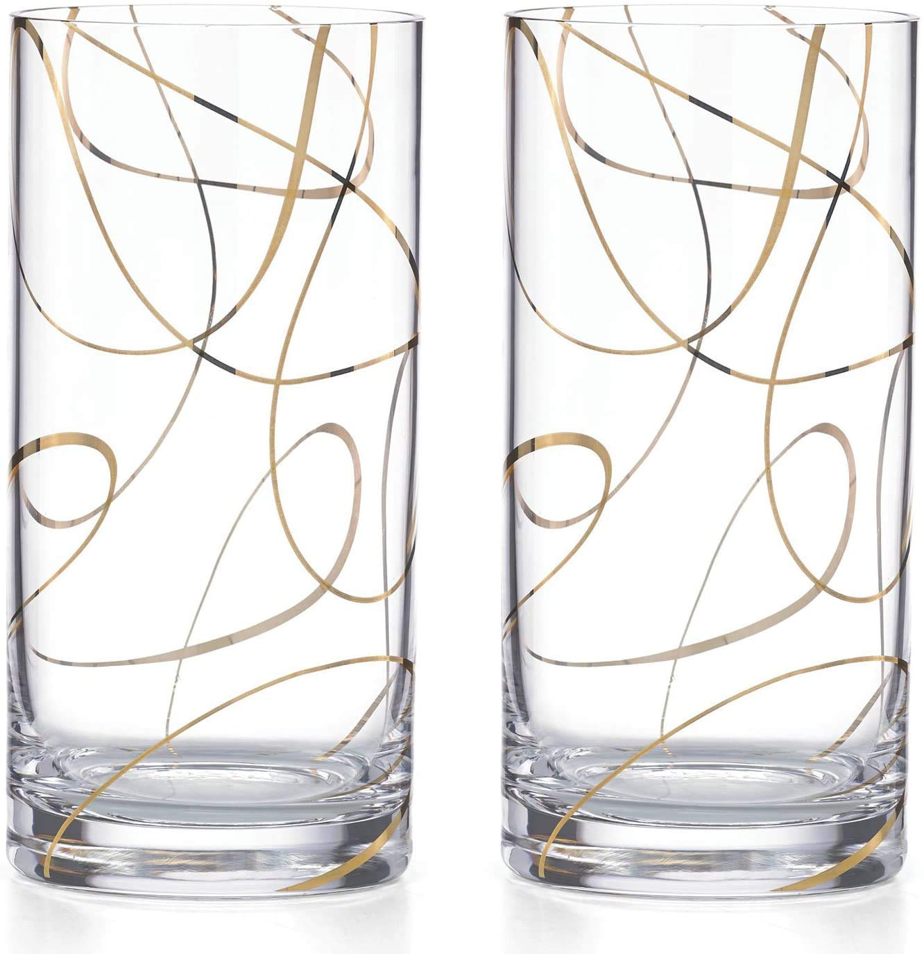 Kate Spade New YorkMulberry Street CRYSTAL Hi balls Set of 2 Highball Glasses by Lenox