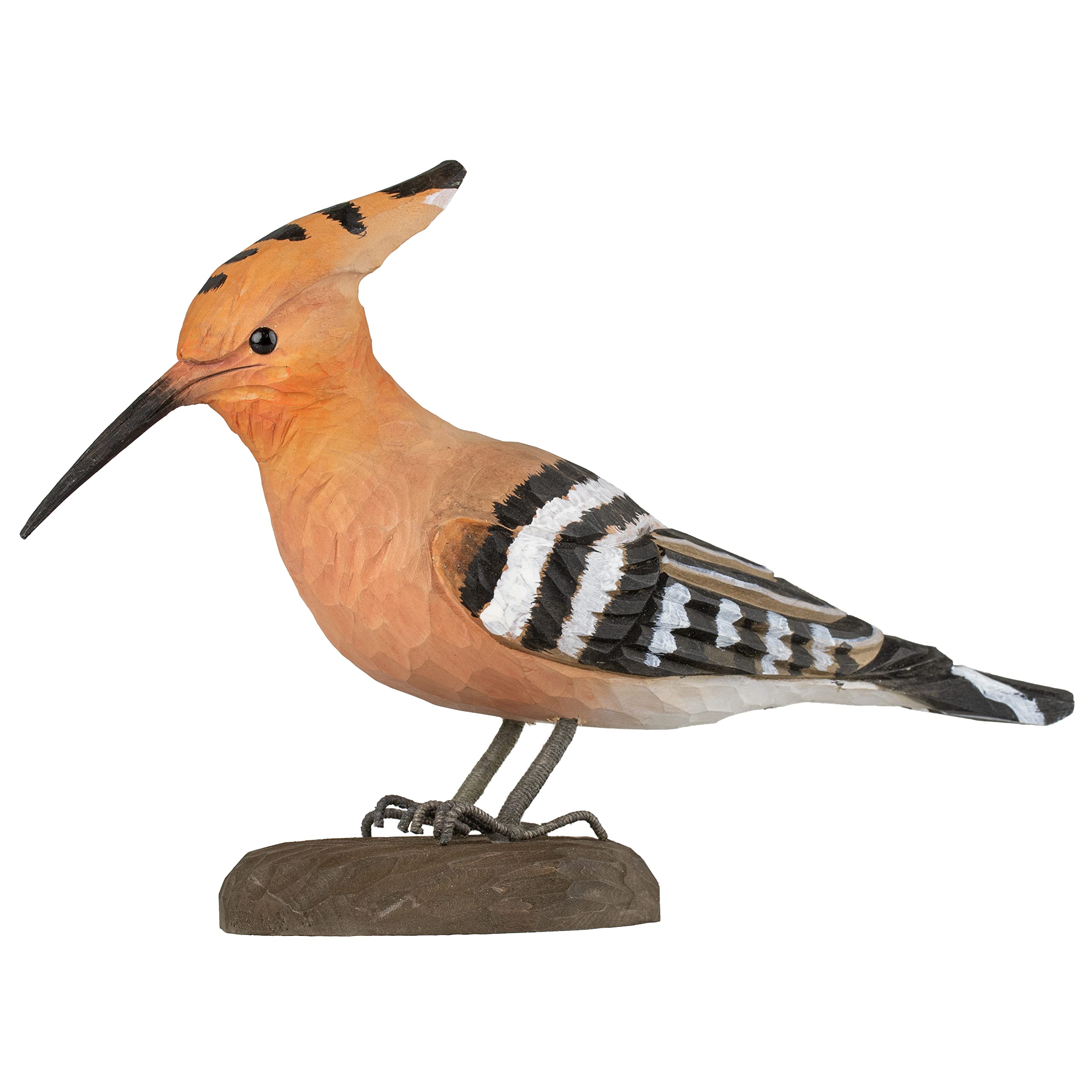 WILDLIFEGARDEN Wildlife Garden WG4472 DecoBird Wiedehopf - Handgeschnitzter Dekorative Vogel aus Holz - Große Europäische Vögel