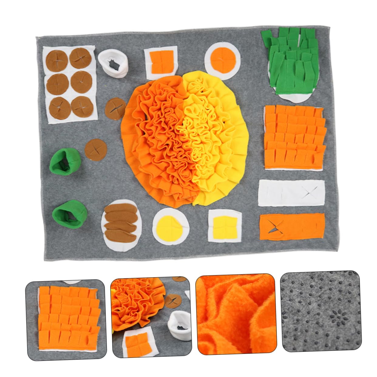 FRCOLOR Tapis D'entraînement pour Chien Flanelle Jouet Renifleur pour Stimuler L'odorat Distributeur de Nourriture pour Animaux