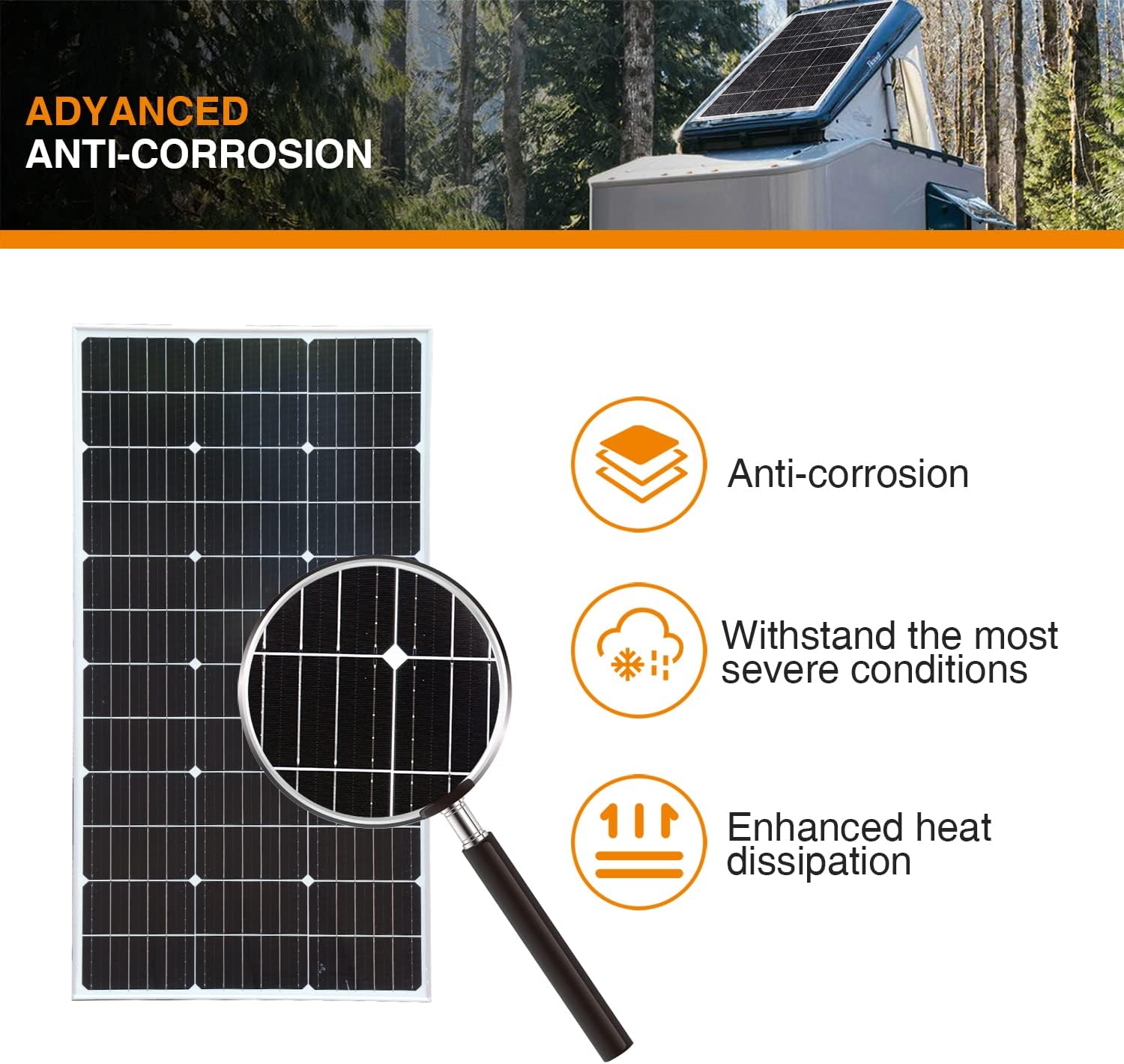 XINPUGUANG Solar Panel Kit 200W 12V/24V with High Efficiency 2PCS 100W Monocrystalline Solar Panel,20A Charge Controller,Extension Cable for RV, Camper, Boat, Off-Grid System(200W Mono solar kit)