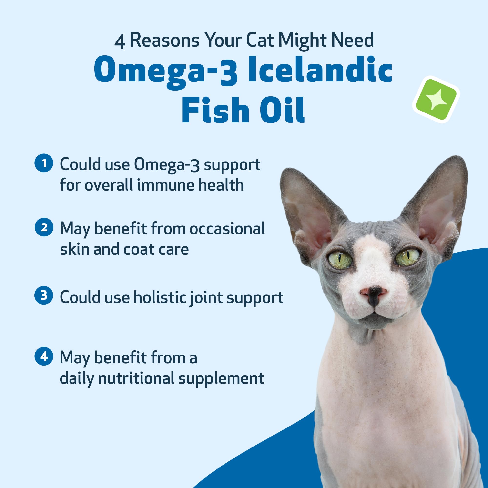 Pet Wellbeing Omega-3 Icelandic Fish Oil for Cats, Wild-Caught, Cold-Water Fish, Healthy Skin and Coat - Image 3