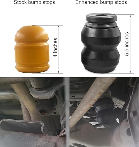 Miniatura 5 de Topes de parachoques traseros, parachoques de junta de eje trasero compatibles con Dodge Ram 1500 2009-2010, Ram 1500 2011-2020 (paquete de 2)