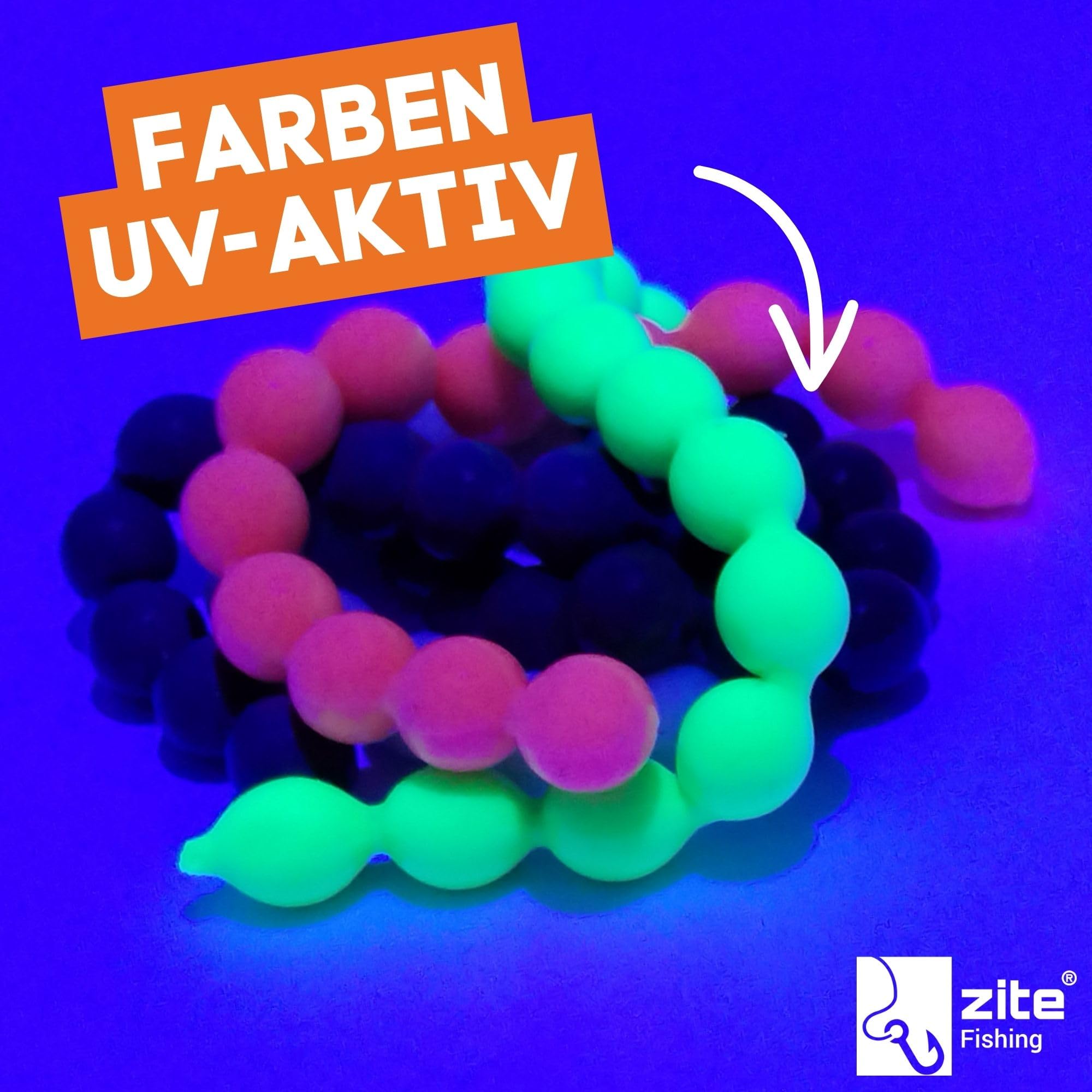 Zite Fishing Bubbly Beads Allround Mix 5 x 12 pezzi – imitazioni di salmone – rimozione uova di trota senza ftalati – Esca in gomma attiva UV – formaggio