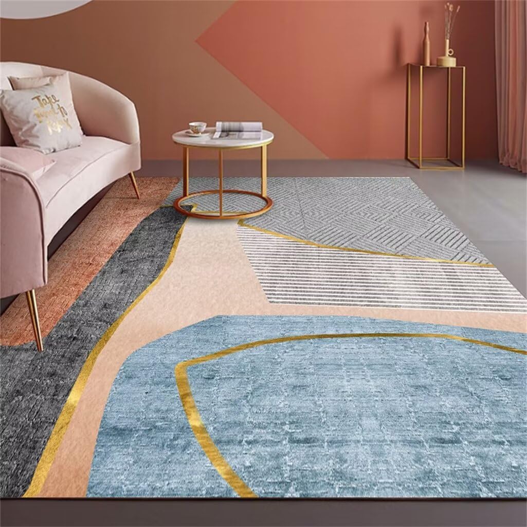 Tapis de chambre garçon bleu 100x200cm pour déco moderne