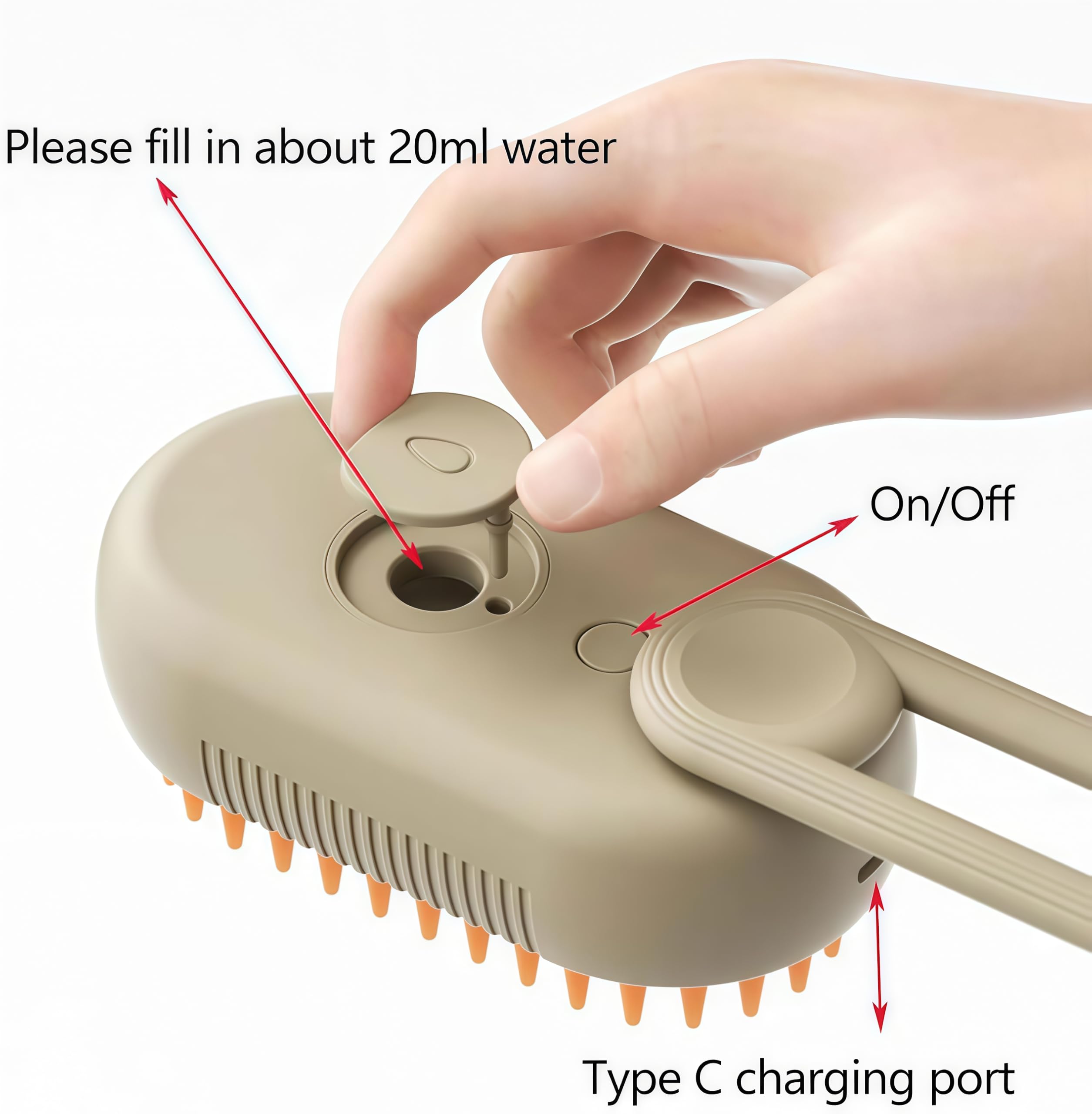 Katzenpflegebürste - 3-in-1-Wasserkamm zur effektiven Entfernung von verhedderten und losen Haaren, ideal für die Fellpflege und Wartung von Haustieren