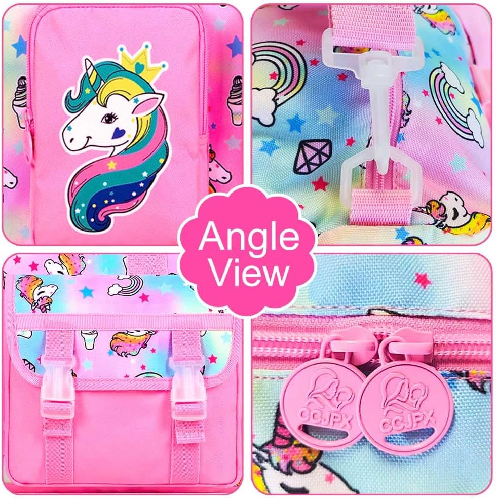 AGSDON Dance Ballet Bags for Girls, Kids Duffle Gym Bag Travel with Shoe Compartments Sports Ballet Bag Teens Weekender Sleepover Carry On Bag Unicorn/Dinosaur - Image 5