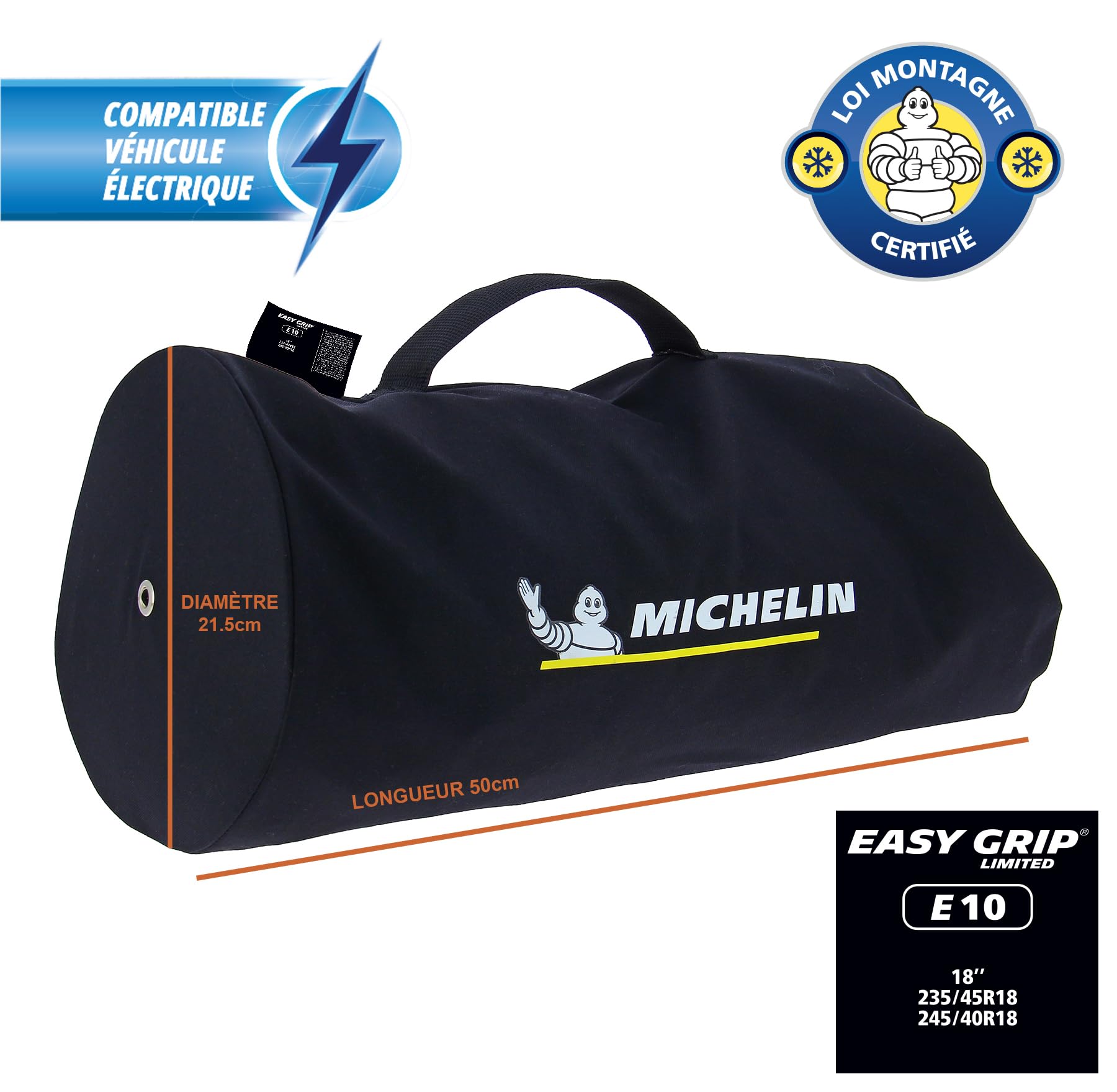 MICHELIN EASY GRIP Limited Kompozytowe łańcuchy śniegowe E10