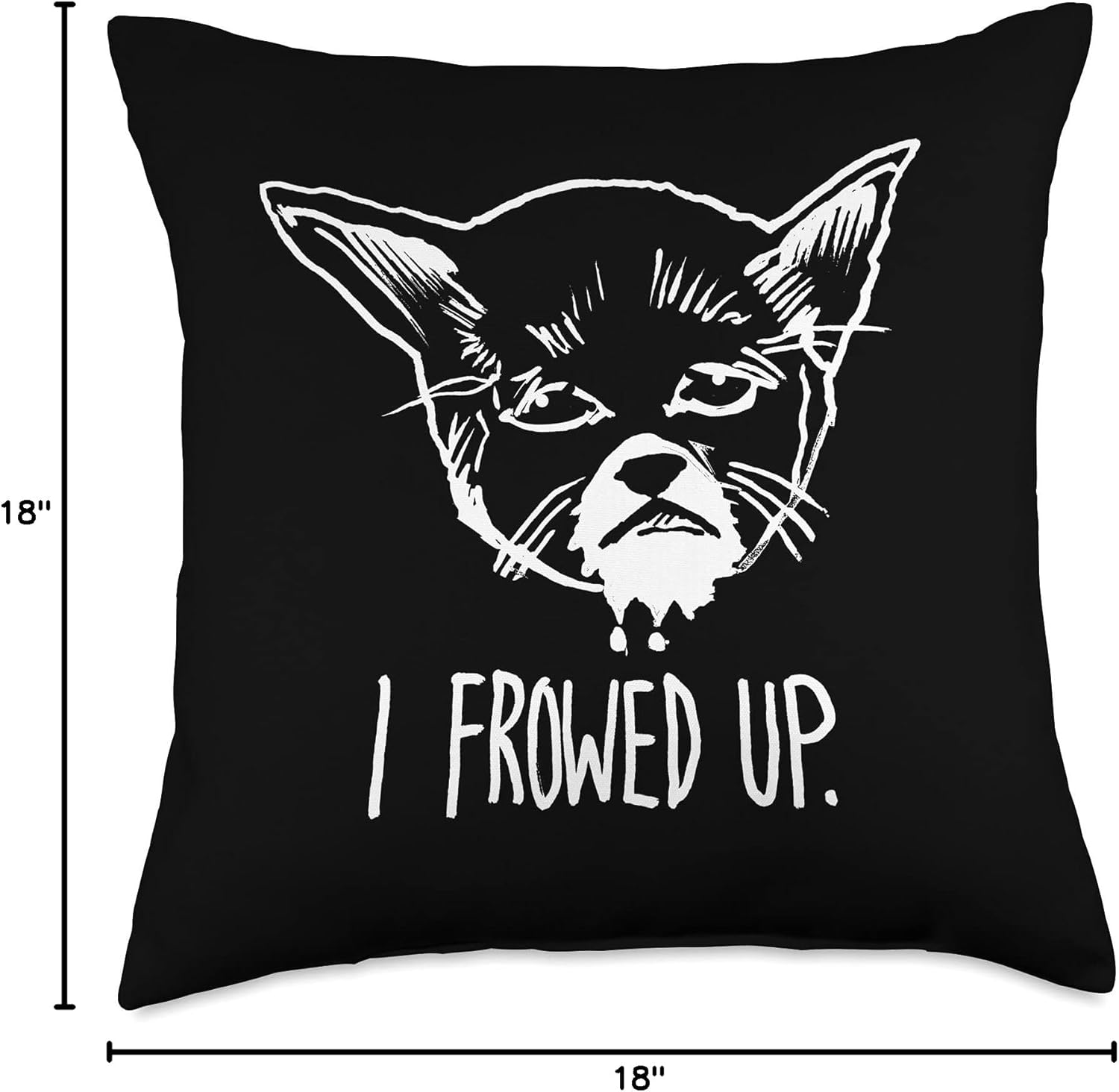 I Frowed Up Meme Throw Pillow