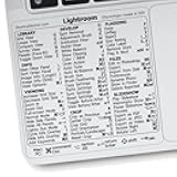 for Adobe Lightroom Quick Reference Keyboard Shortcut Sticker for Any MacBook or Windows PC (Clear-Black)