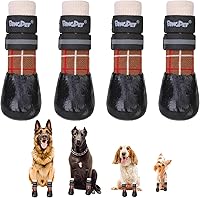 Vista 11 de BINGPET - Calcetines antideslizantes para perros para suelos de madera dura, botines antideslizantes para perros para prevenir lesiones, protector