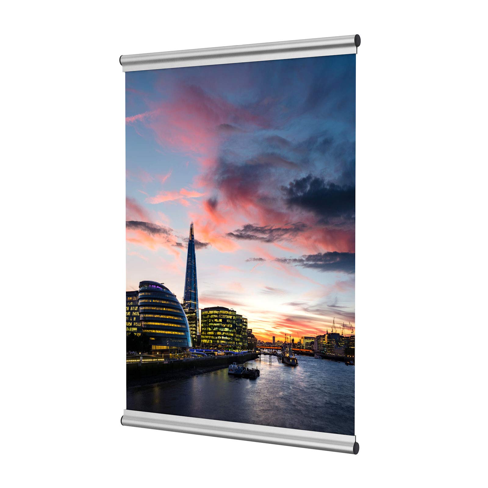 Leha Posterschienen, Posterclip, Plakatschienen Set 140cm Aluminium Eleganz