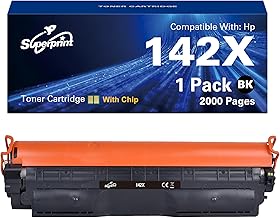 Superprint 142X Toner Cartridge Black (with Chip) Compatible with HP 142X W1420X 142A W1420A Toner (Large, Pack of 1)