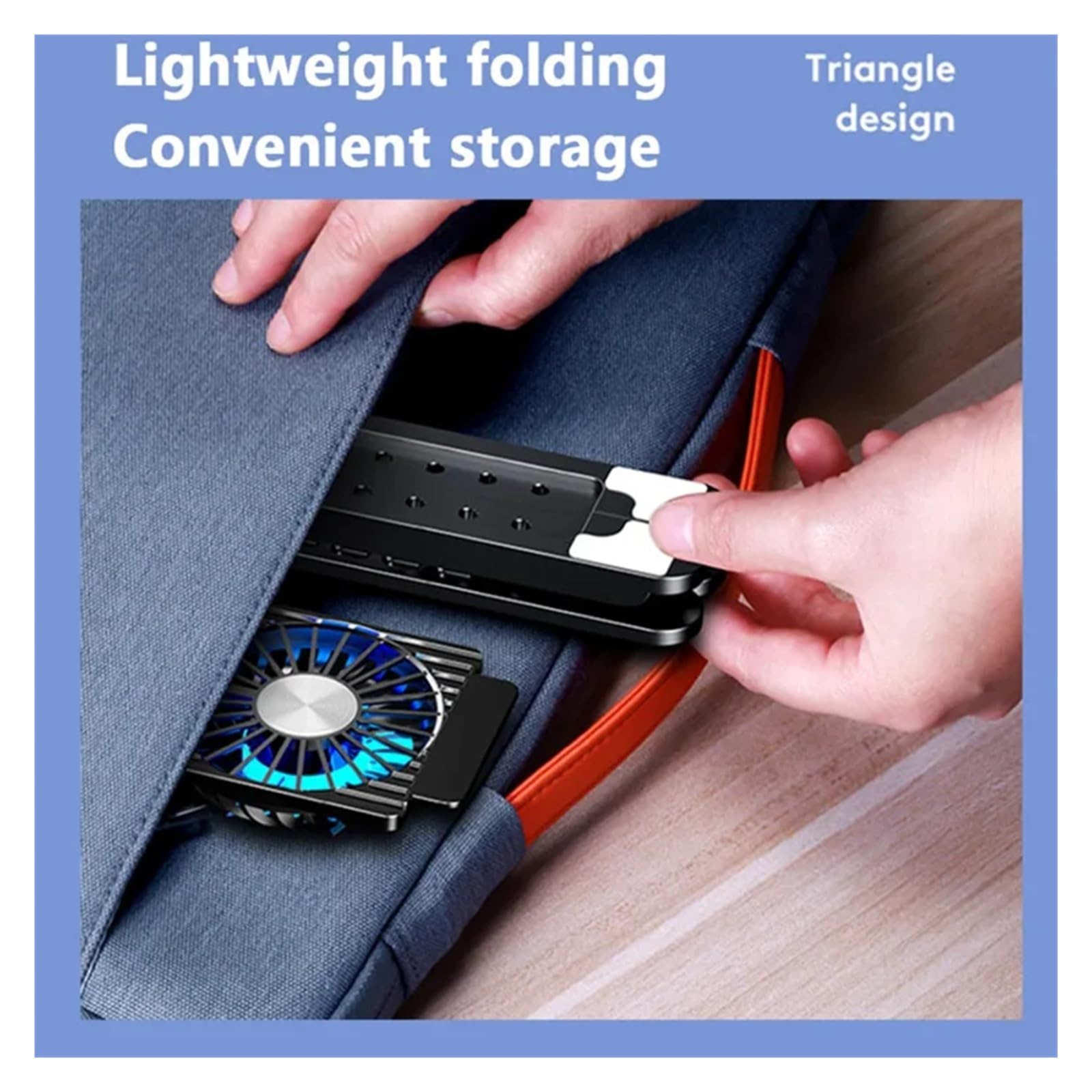 Base di raffreddamento for laptop Supporto di raffreddamento pieghevole for laptop Supporto portatile regolabile for notebook da 13-17,3 pollici con 4 ventole
