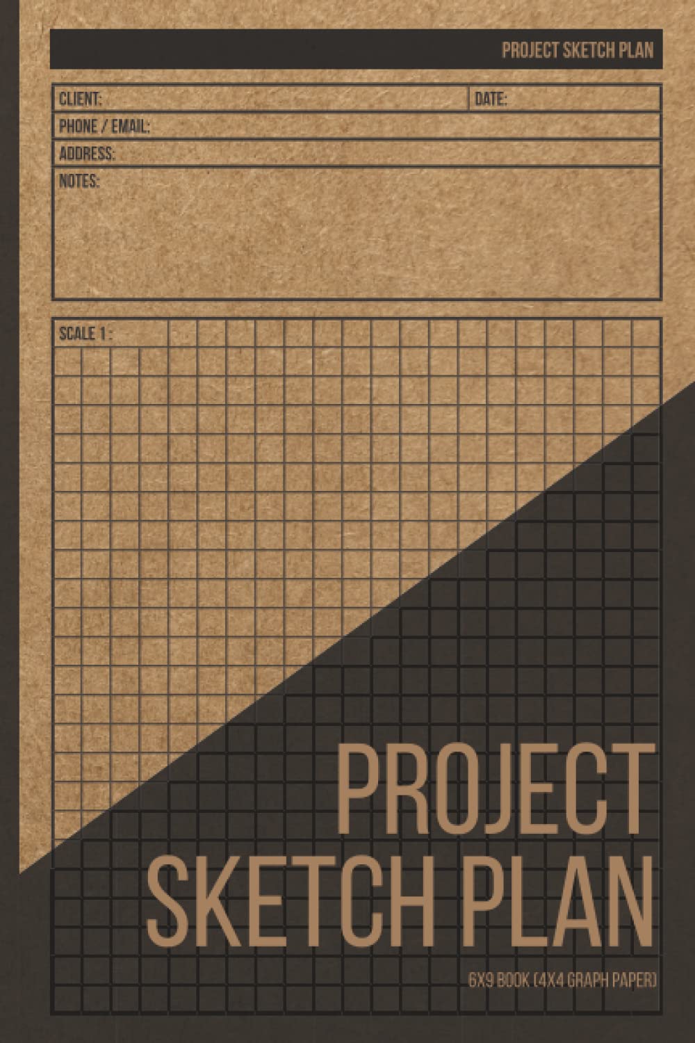 Project Sketch Plan: Design House, Garden Or Any Other Plan for Client, 4x4 Graph / Grid Paper. Perfect Book for Architects, Estimators, Construction Worker To Draw Any Design For The Client.