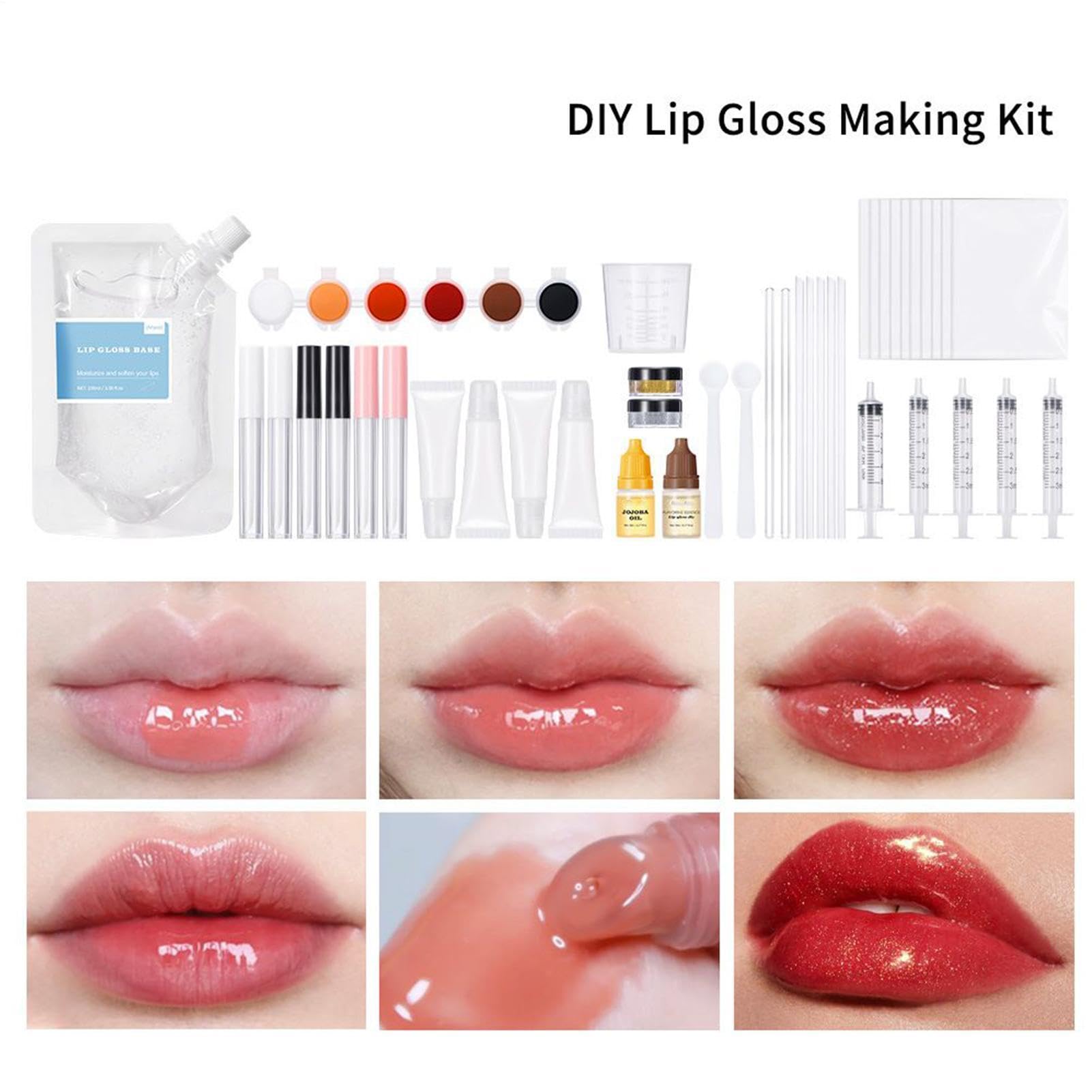 Kit per Creare Gloss Labbra Fai da Te Set Artigianale di Gloss Labbra | Kit Fai Da Te Per Creare Il Lucidalabbra Per Donne Ragazze Amanti Del Trucco Principianti Adolescenti Principesse