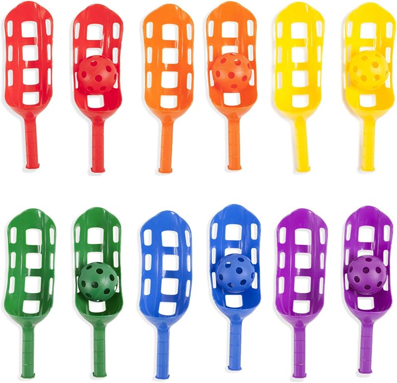 Champion Sports Scoop Ball & Catch Games: juegos de lanzamiento y captura de plástico liviano para todas las edades