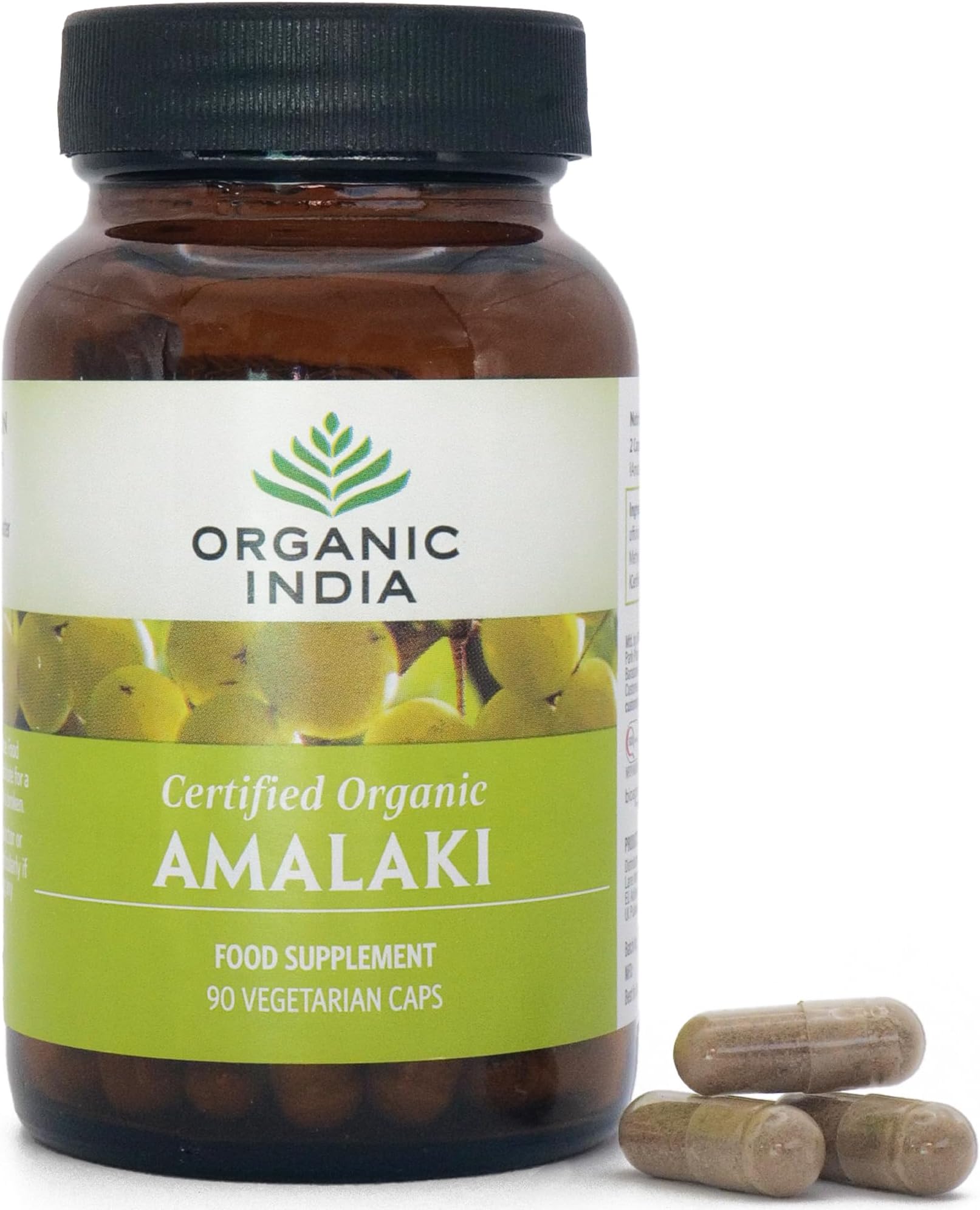 Organic India Amalaki - Organic Amalaki (Amla) Indian Gooseberry Fruit - Supports Immune Health, Vitality & Antioxidant Balance - Supplements for Men & Women - Vegan & Additive Free - 90 Capsules