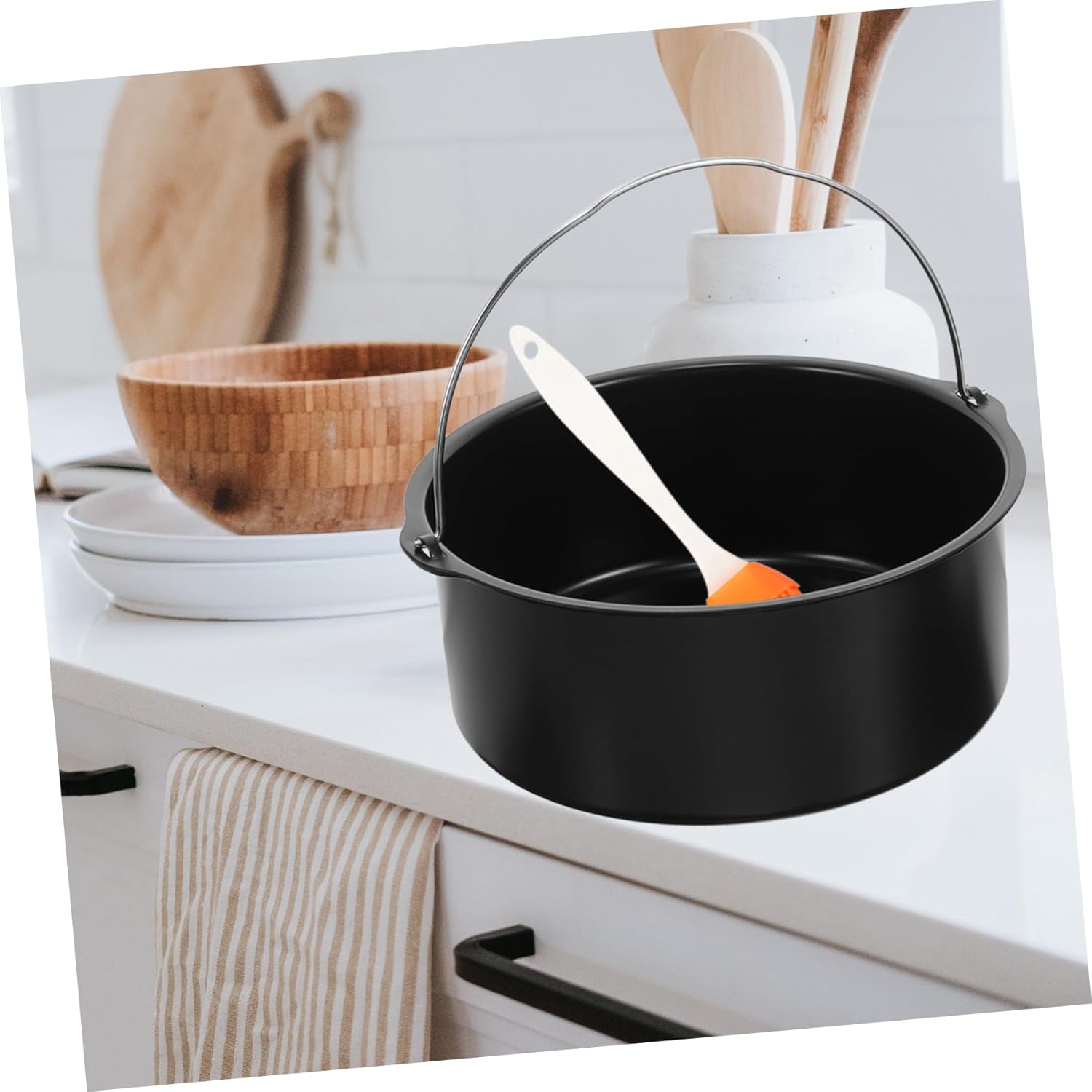 9pcs Air Fryer Kit Frying Pan Dishwasher Safe Set for Air Fryer Cake Pizza Cooking Tools