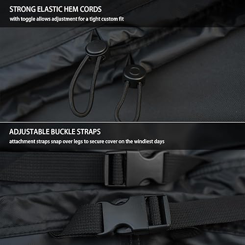 Vista 51 de Juego de funda impermeable para muebles de patio, fundas resistentes para muebles de exterior, juego de fundas resistentes al agua, juego de sofá