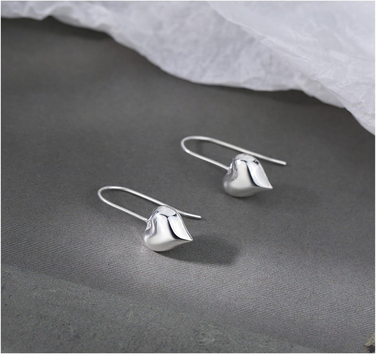 Coadipress Gold Heart Drop Earrings for Women Dainty Small Hook Dangle Drop Earrings Hypoallergenic Love Heart Dangle Earrings Valentines Fashion Jewelry Gifts - Image 2