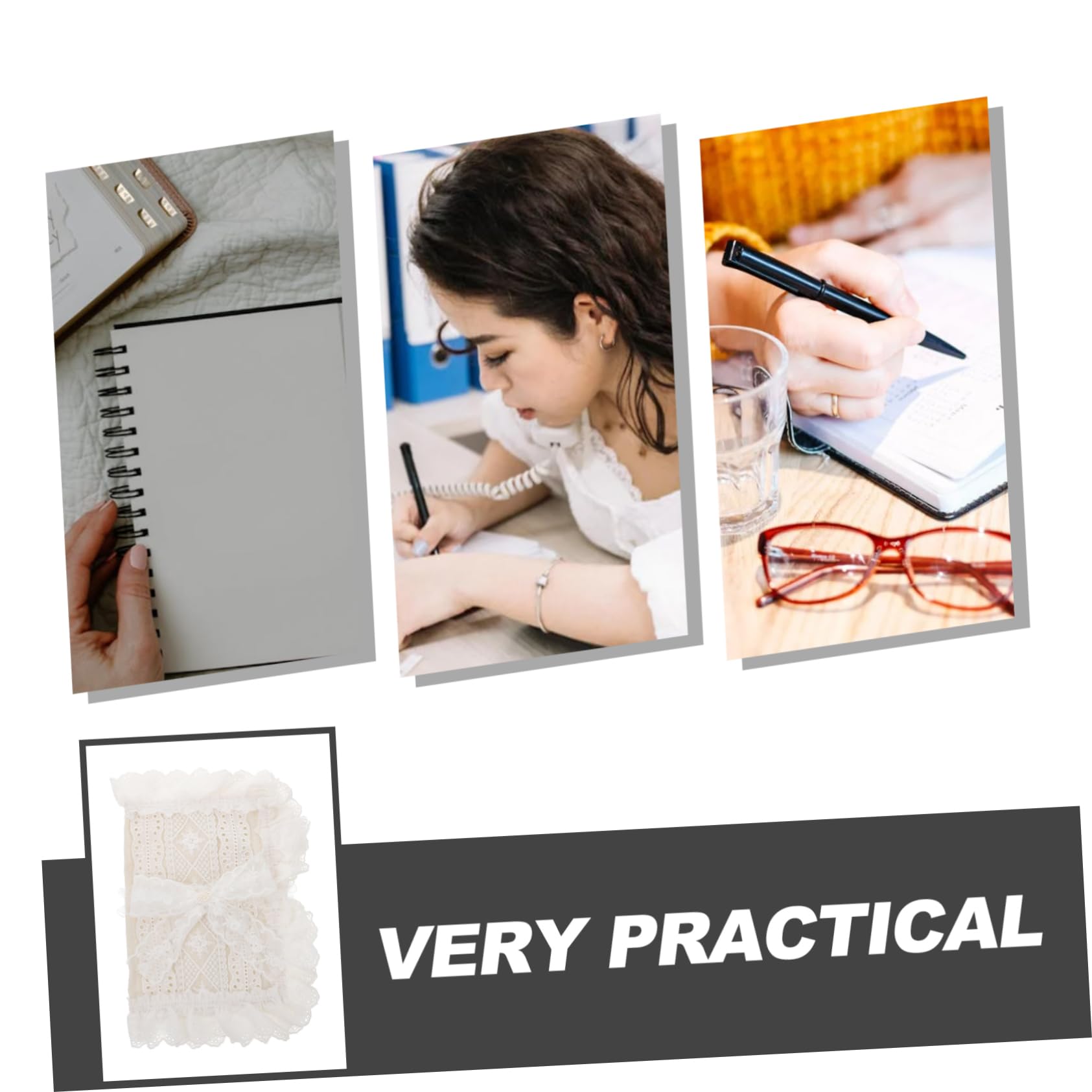 3piezas Funda De Libro Decorativa De Tela Estampado Delicado Protección Reutilizable Para Libros Funda De Notas y Cuadernos Resistente Rasgaduras y Desgaste