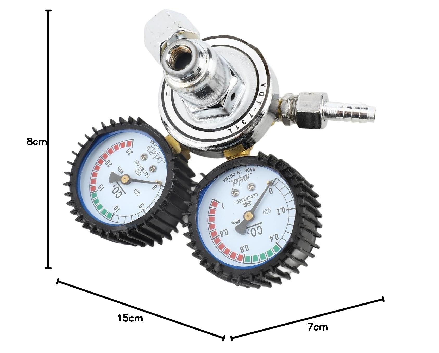 TOPINCN Régulateur De Pression pour Gaz De Protection Argon/CO2 Détendeur Dioxyde De Carbone Bière Kegerator Détendeur