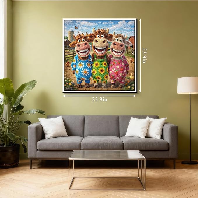 Rompecabezas Funny Cow para Adultos 1000 Piezas miniatura 3