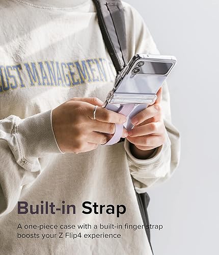 Miniatura 5 de Ringke Bisagra de anillo delgada correa + anillo integrada compatible con Samsung Galaxy Z Flip 4 5G (2022), protección mejorada de bisagra,