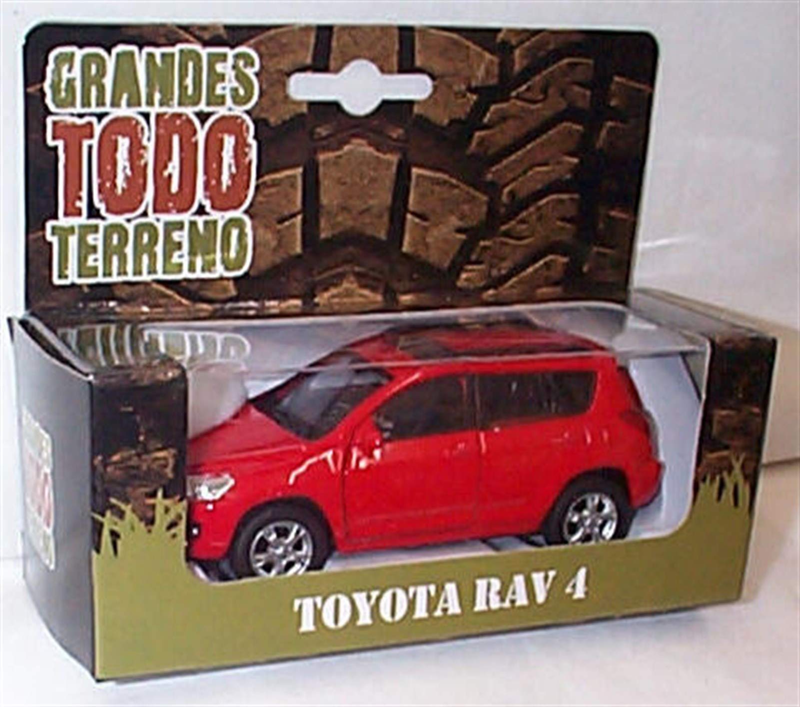 Welly T0Y0TA RAV 4 Red Opening Front Doors Diecast Model Car, 1:36 Scale, Adult Collectors