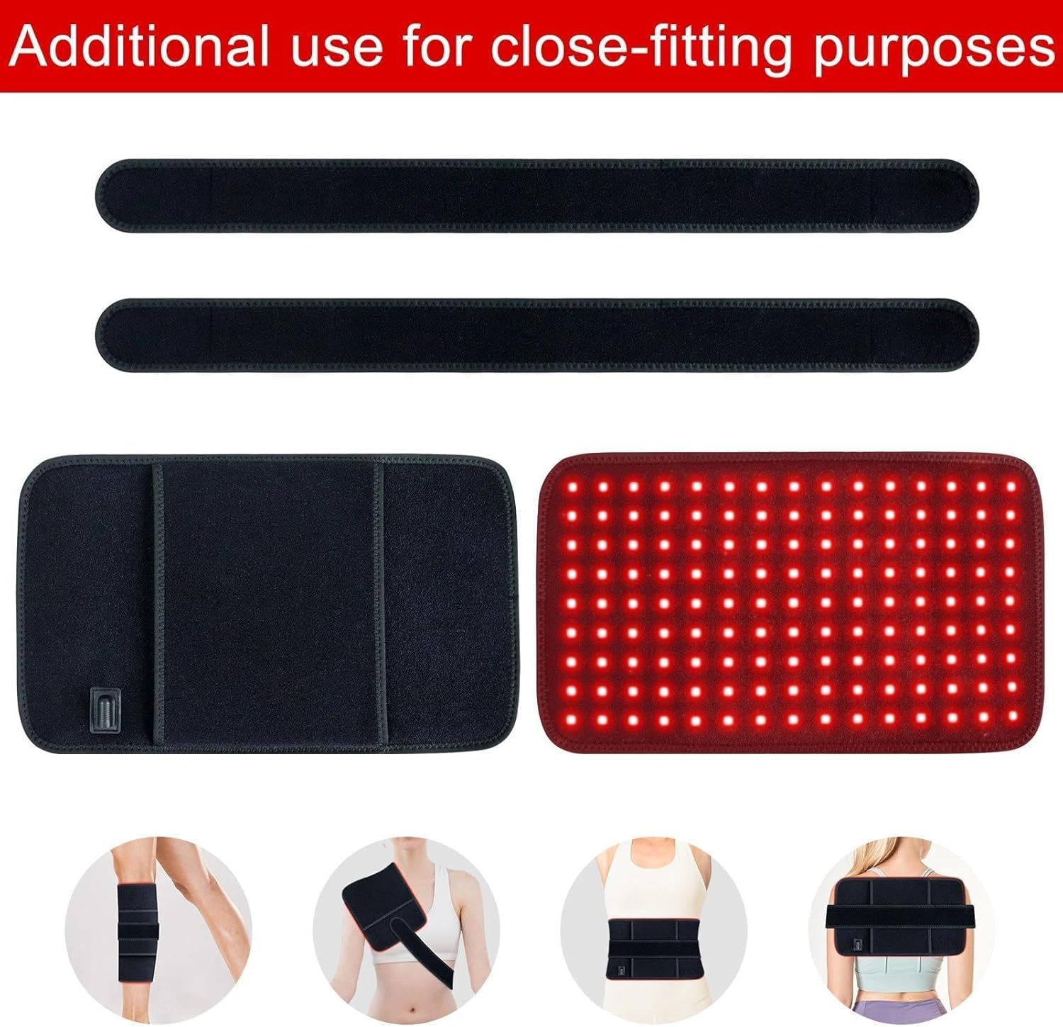Red Light Therapy for Face and Body, 2-in-1 Near Infrared Light Therapy Lamp and Wearable Wrap Pad, 10Hz Pulse 660nm 850nm Device for Worker Body Back Pain Relieft, Gift for Parents Women Men