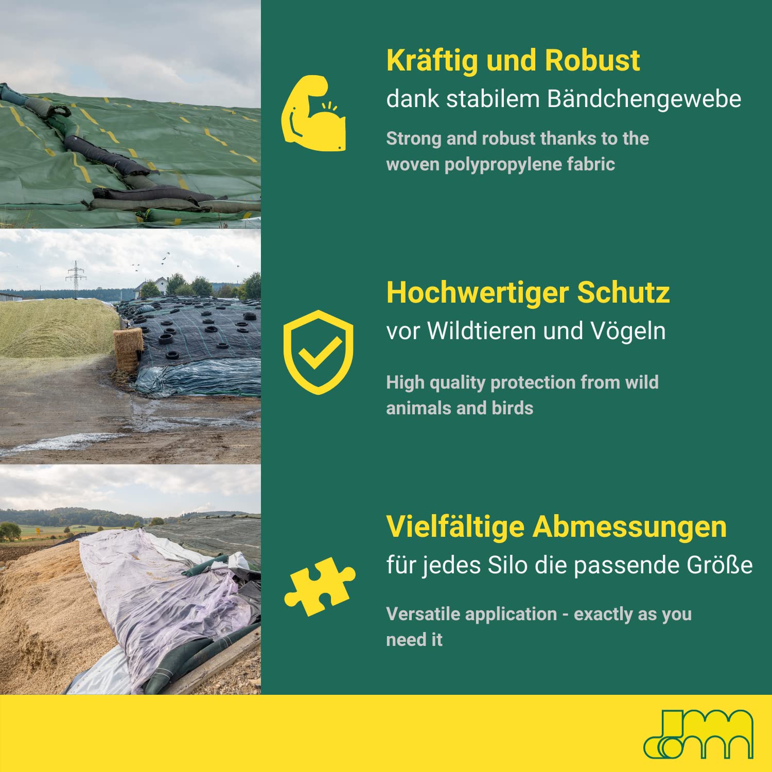1 pieza 5 x 8 m Siloschutzgitter Vogelschutzgitter Abdecknetze Silonetze Siloabdecknetze Silagennetz verde Gitterflex Schutznetz Siloschutznetze Siloabdeckung super estable 220 g