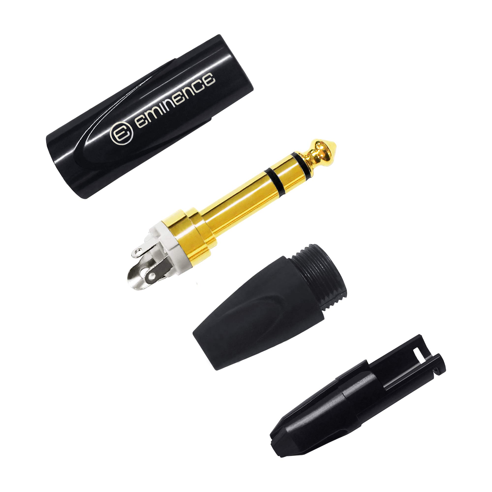 2 unidades - 3 metros - Micrófono Van Damme Tour Grade Classic XKE - Cable de conexión TRS equilibrado OFC chapado en plata premium con conectores estéreo Eminence E502 6,35 mm oro TRS