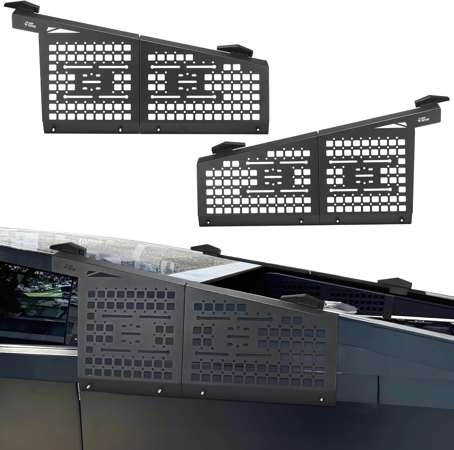 JOYTUTUS Truck Bed Molle Panel Compatible with Cyberutruck, Rear Side Window No Drilling Install
